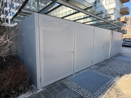 Mülleinhausung Stahl verzinkt Pulverbeschichtet- Giesing